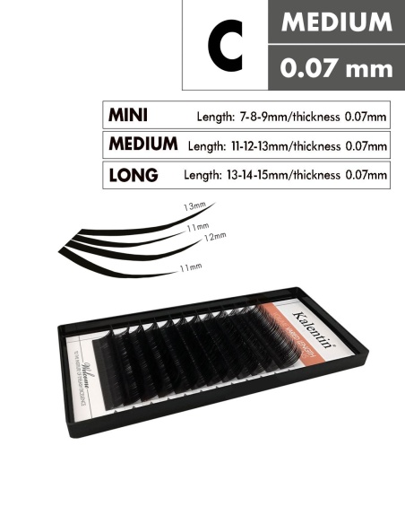 Extension Ciglia Vari C - MEDIUM| Kalentin cosmetici professionali