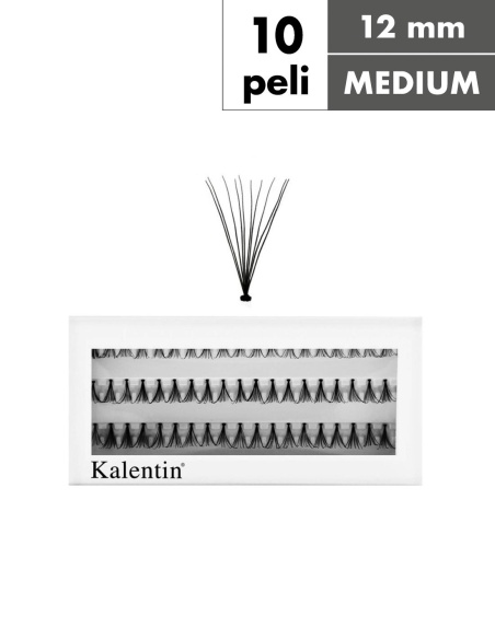 Ciuffetti ciglia nodo classico 10 peli - MEDIUM| Kalentin cosmetici