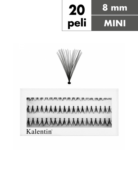 Ciuffetti ciglia nodo classico 20 peli - MINI| Kalentin cosmetici