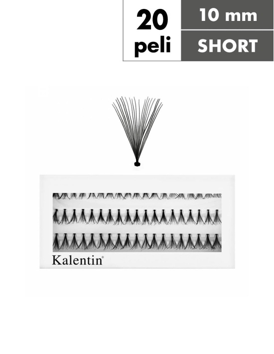 Ciuffetti ciglia nodo classico 20 peli - SHORT| Kalentin cosmetici