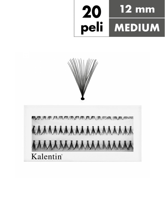Ciuffetti ciglia nodo classico 20 peli - MEDIUM| Kalentin cosmetici