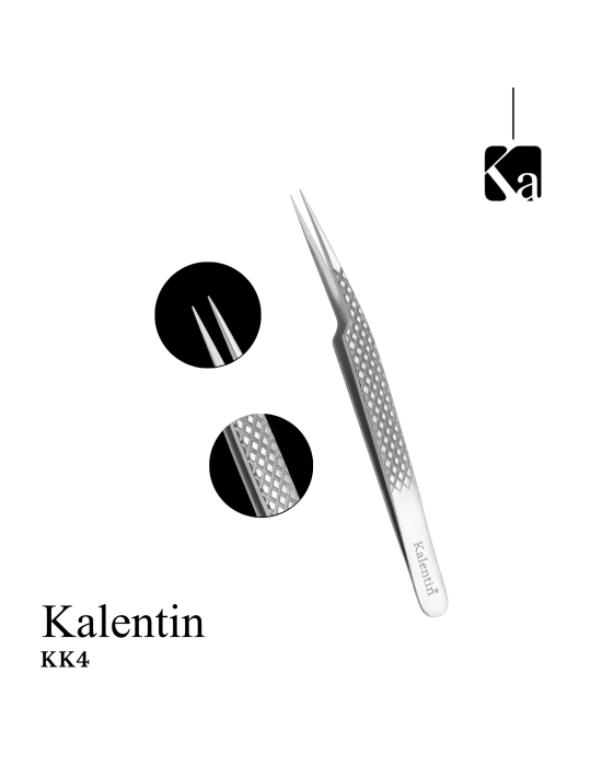 Pinza alta precisione 13 cm per ciglia - KK4 | Kalentin cosmetici