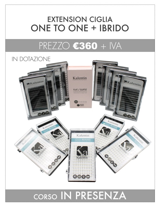 Corso extension ciglia metodo one to one + ibrido | Kalentin corsi pro