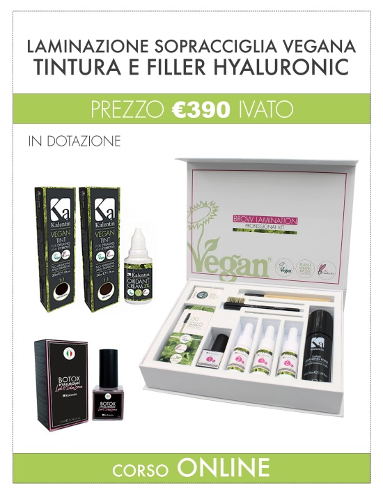 Corso ONLINE laminazione e tinta sopracciglia + kit & botox | Kalentin corsi pro