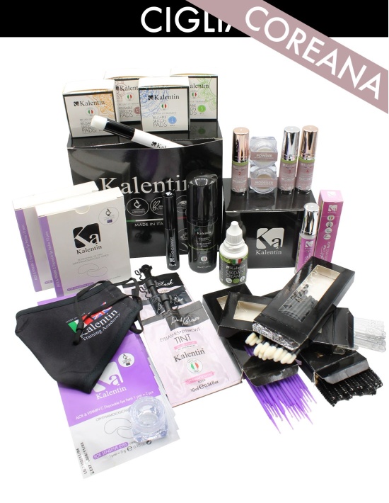 KIT COREANO laminazione ciglia-tinta ciglia (20 applicazioni) v5 | Kalentin