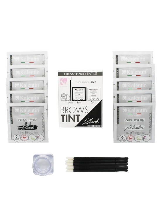 KIT TINTA sopracciglia NERO Intense Hybrid - 10 pezzi | Kalentin cosmetici di qualità