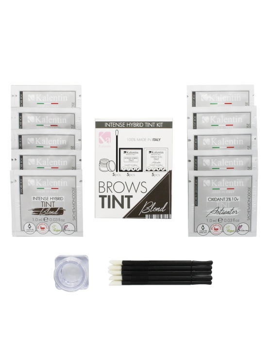 KIT TINTA sopracciglia BIONDO Intense Hybrid - 10 pezzi | Kalentin cosmetici di qualità
