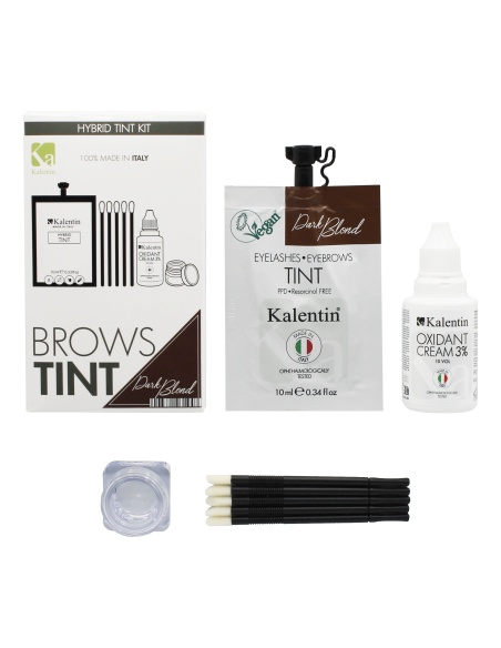 KIT TINTA sopracciglia BIONDO SCURO Ibrida effetto henné | Kalentin cosmetici di qualità