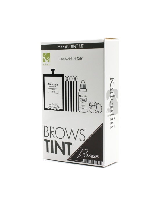 KIT TINTA sopracciglia CASTANO Ibrida effetto henné| Kalentin cosmetici di qualità