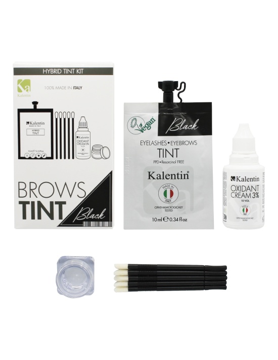 KIT TINTA sopracciglia NERO Ibrida effetto henné | Kalentin cosmetici di qualità