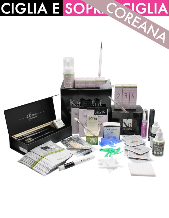 MAXI KIT COREANO laminazione ciglia-tinta ciglia (20 applicazioni) v6 | Kalentin