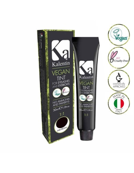 Tinta vegana per sopracciglia, castano scuro | Kalentin cosmetici di qualità