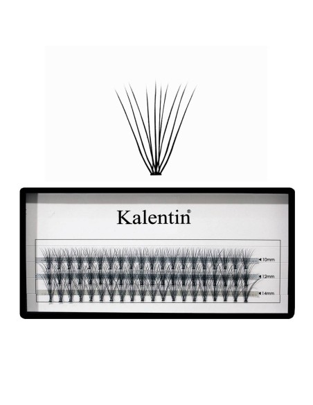 Ciuffetti ciglia a nodo piatto - 10 peli | Kalentin cosmetici