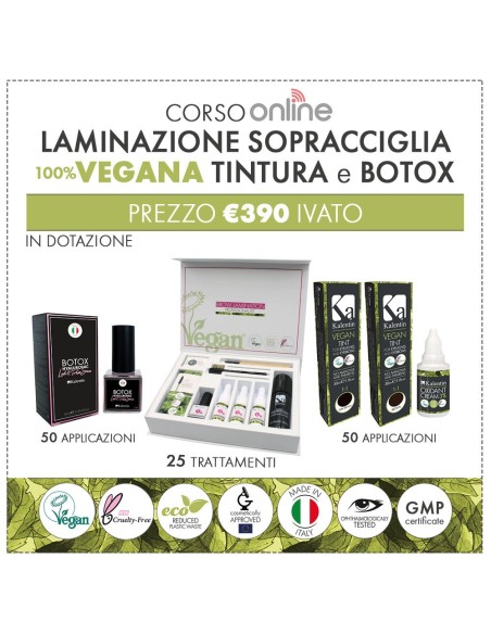 Corso ONLINE laminazione e tinta sopracciglia + kit & botox | Kalentin corsi pro