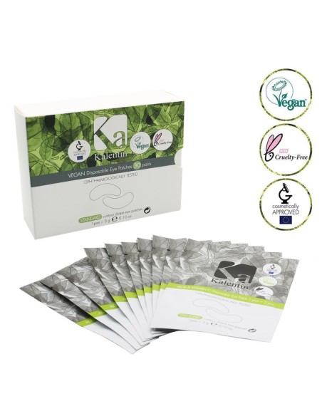 Box patch per occhi vegani con Aloe Barbadensis e Vitamina C - 60 pezzi ( 30 paia) | Kalentin