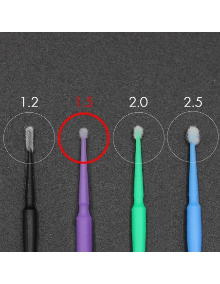 Micropennelli vegani monouso 1.5mm - 120pz | Kalentin