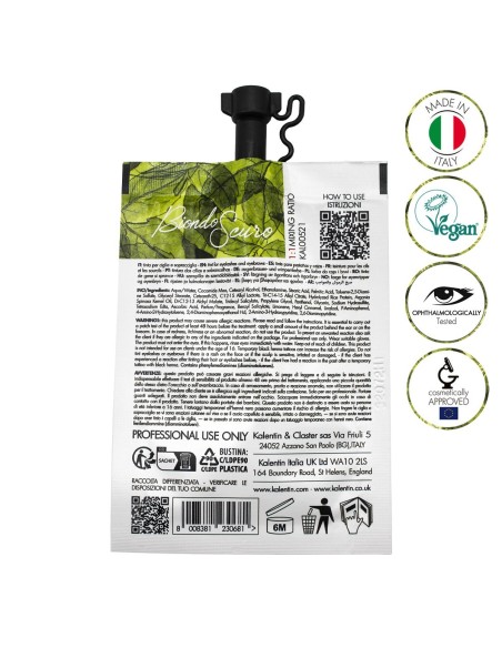 Tinta ibrida effetto henné per ciglia e sopracciglia preattivata - Biondo Scuro | Kalentin cosmetici di qualità
