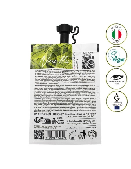 Tinta ibrida effetto henné per ciglia e sopracciglia preattivata - Nero Blu| Kalentin cosmetici di qualità