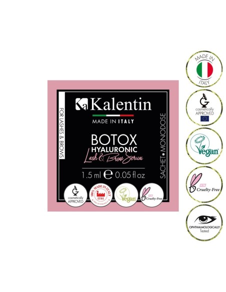 Bustina monodose Filler Hyaluronic - Siero vegano ciglia e sopracciglia - 1.5ml| Kalentin cosmetici di qualità