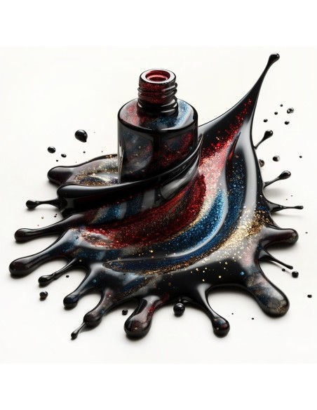 Smalto per unghie nero arlecchino  - Sublime Lux n.54 │Kalentin