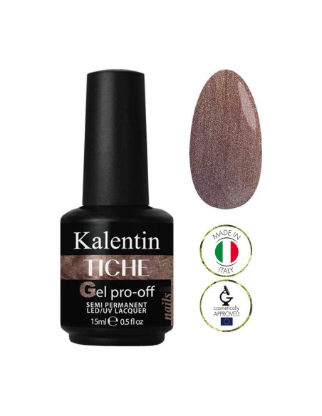 Smalto gel semipermanente marrone perlato - Tiche 1 | Kalentin