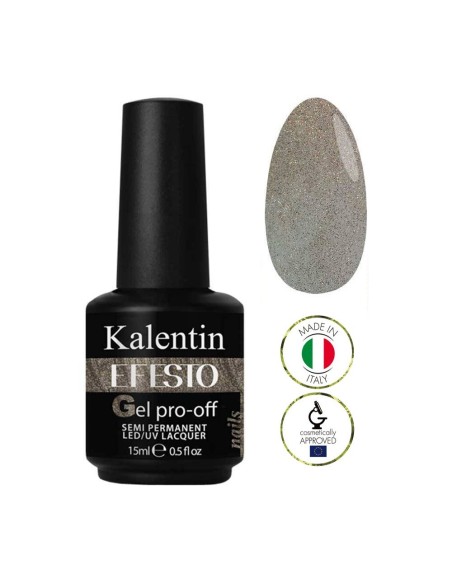 Smalto gel semipermanente grigio oro perlato - Efesto 2 | Kalentin