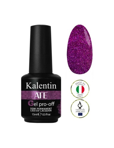 Smalto gel semipermanente viola glitterato - Ate 59 │Kalentin