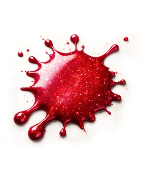 Smalto gel semipermanente glitter rosso - Eufrosine 76 senza TPO│Kalentin