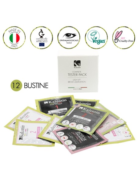 Tester pack completo per laminazione ciglia e sopracciglia | Kalentin