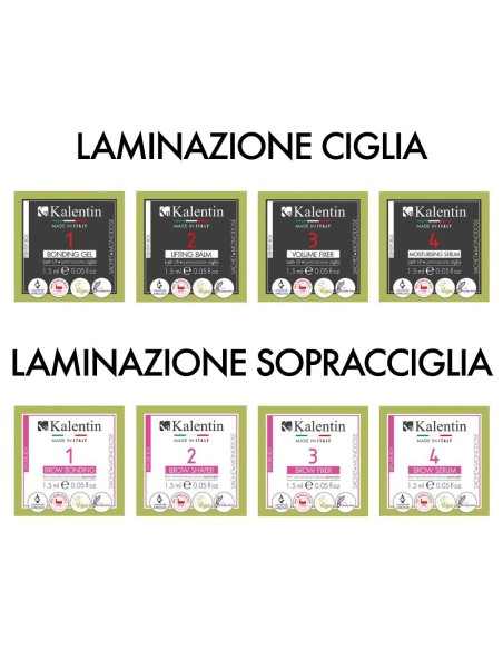 TESTER PACK monodosi (laminazione ciglia e sopracciglia) | Kalentin
