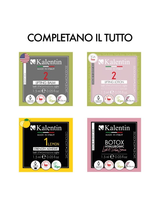 TESTER PACK monodosi (laminazione ciglia e sopracciglia) | Kalentin