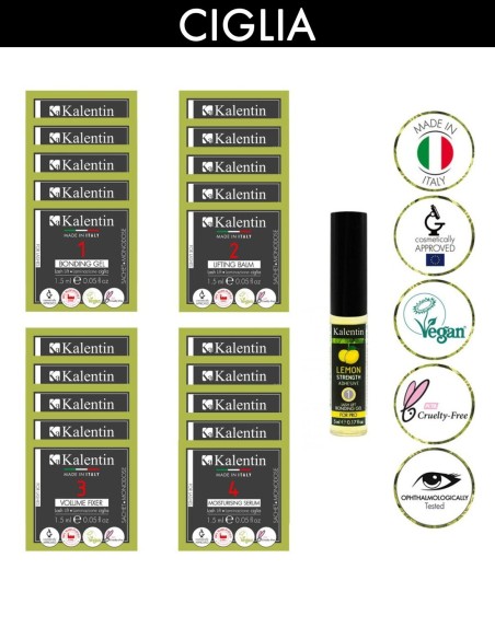 UNA LASH  20 monodosi laminazione ciglia (5 applicazioni) + Lemon  | Kalentin cosmetici di qualità