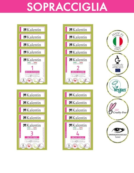 UNA BROW  20 monodosi laminazione sopracciglia (5 applicazioni) | Kalentin cosmetici di qualità