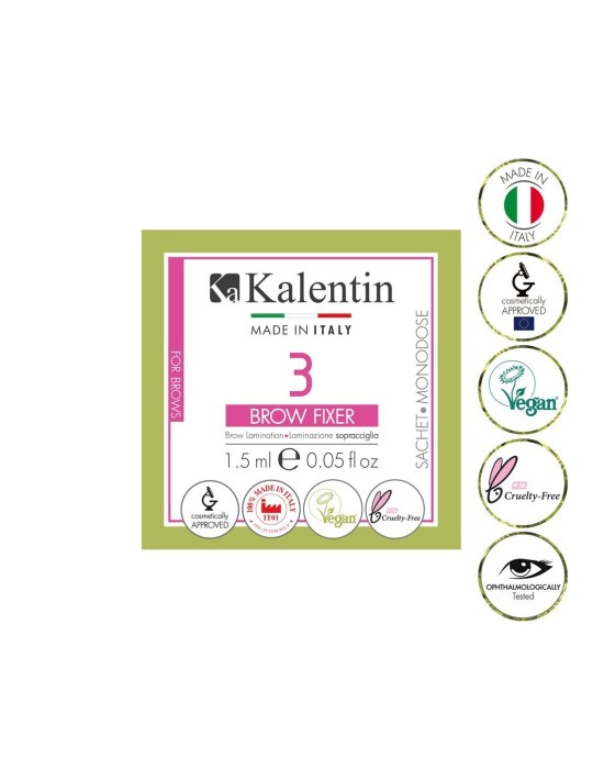 BROW FIXER VEGANO 1 monodose da 1,5ml (laminazione sopracciglia) | Kalentin cosmetici di qualità
