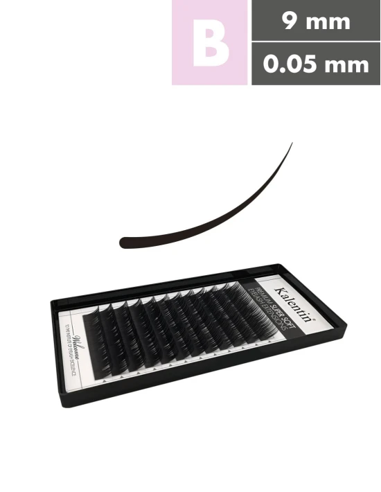 Extension ciglia B Ø0,05 - 9mm | Kalentin cosmetici professionali