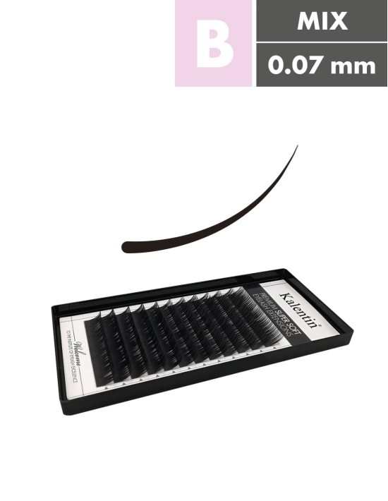 Extension ciglia B Ø0,07 - MIX | Kalentin