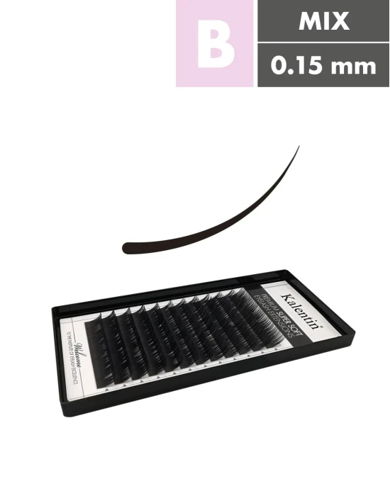 Extension ciglia B Ø0,15 - MIX | Kalentin