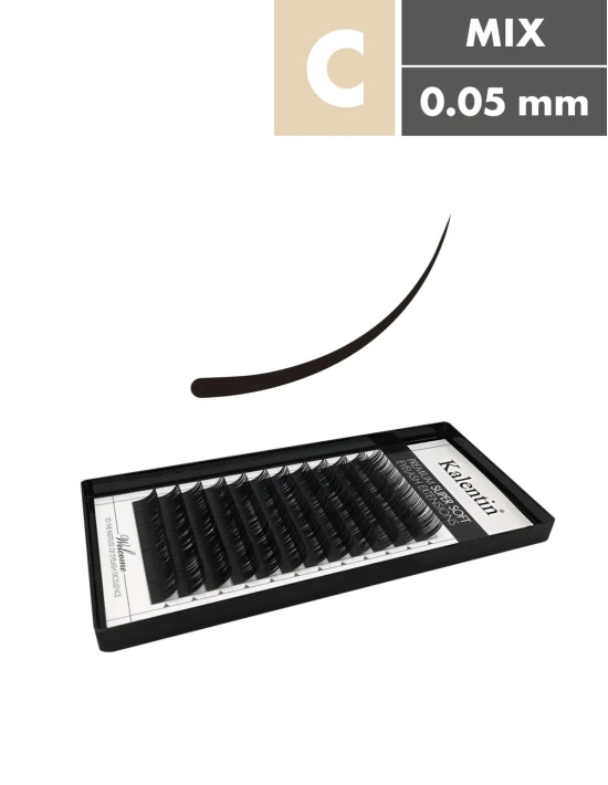 Extension ciglia C Ø0,05 - MIX | Kalentin
