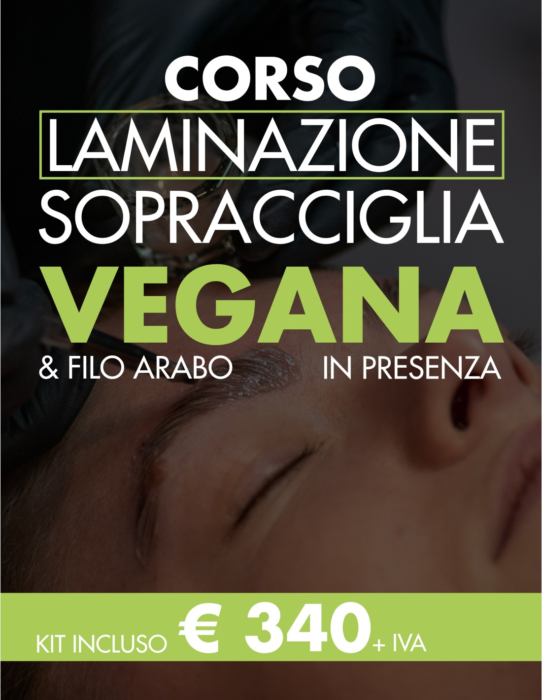 Corso laminazione sopracciglia in presenza
