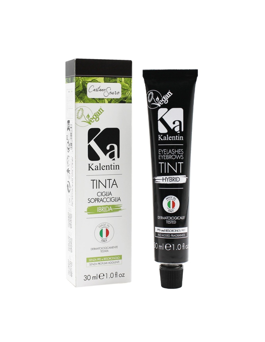 Tinta per ciglia e sopracciglia castano scuro